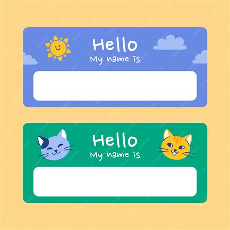 Editable Name Tag Template Free Printable Pdf - Printable Free Templates