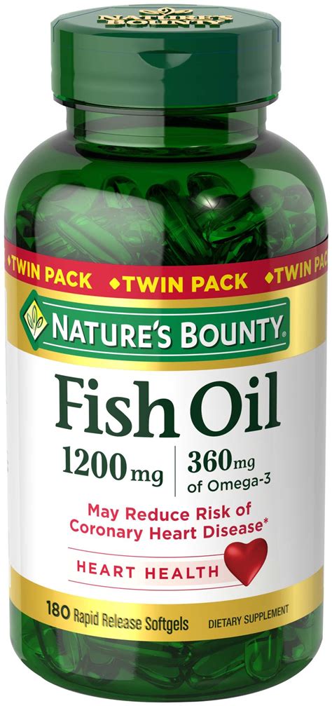 Amazon Nature S Bounty Fish Oil 1200 Mg Twin Packs 180 Rapid