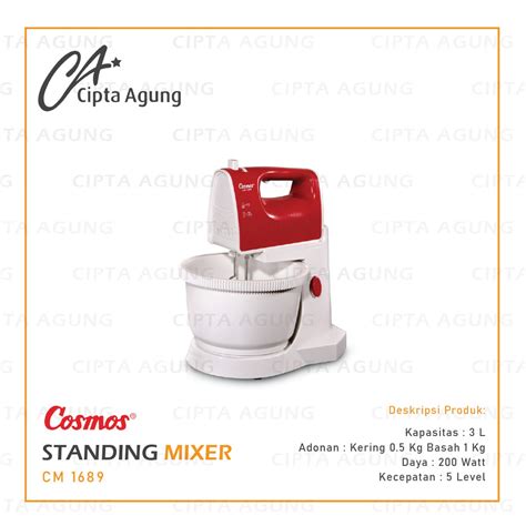 Jual STAND MIXER STANDING MIXER COSMOS 3 L CM 1689 CM 1689 Shopee