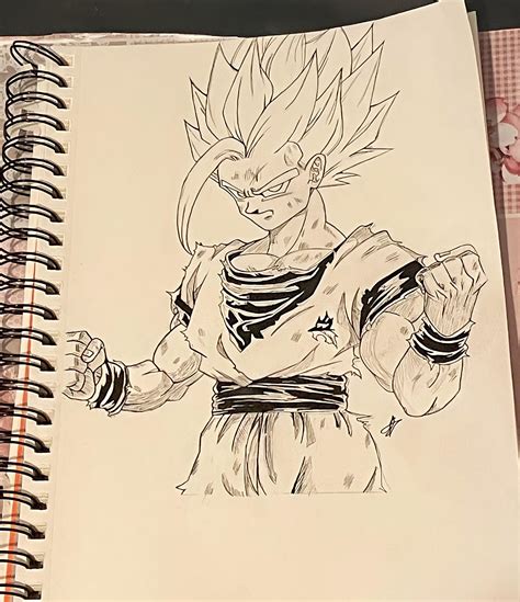 My drawing of Gohan ssj2 dbz : r/drawing