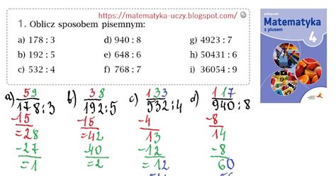 Matematyka Uczy Zad 1 I 2 Str 106 Matematyka Z Plusem 4 Dzielenie