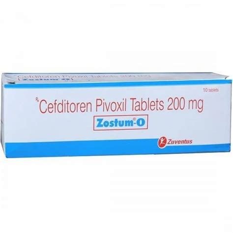 Zostum O Cefditoren Tablet At ₹ 484stripe Bacterial Infections In