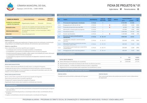 PDF CÂMARA MUNICIPAL DO SAL FICHA DE PROJETO N º 01 Sal Alvarina 13