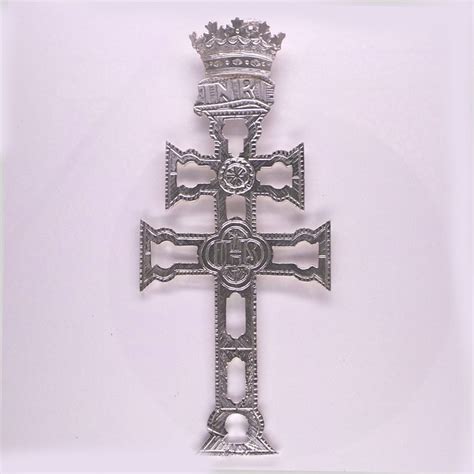 Cruz Caravaca Plata Relieve 2077PL