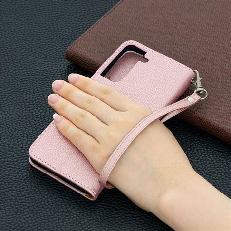 Classic Luxury Litchi Leather Phone Wallet Case For Samsung Galaxy S21