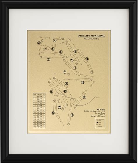 Phillips Municipal Golf Course Outline (Print) – GolfBlueprints