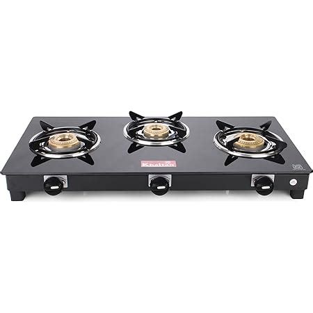 Khaitan 3 Burner Active Black Toughened Glass LPG Gas Cooktop Manual