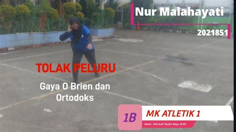 Teknik Dasar Tolak Peluru Ortodoks Dan O Brien YouTube