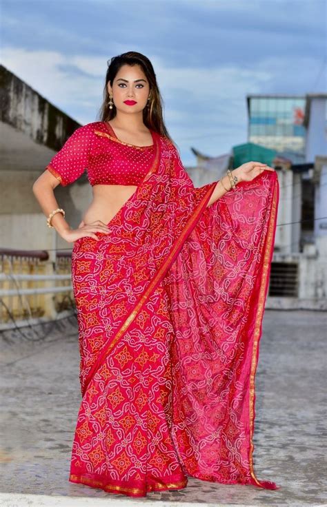 Block Print Party Wear Indian Bandhani Sarees Art Silk 6 3m At Rs 598 In Surat