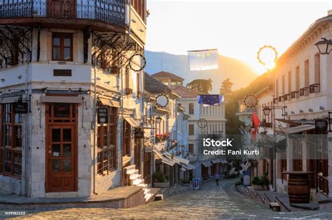 Gjirokaster Old Albanian Town Stock Photo - Download Image Now ...