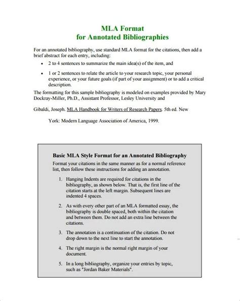 Apa 7 Annotated Bibliography Template Word