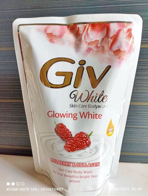 Sabun Mandi Cair Giv White Mulberry Collagen Pouch Ml Lazada