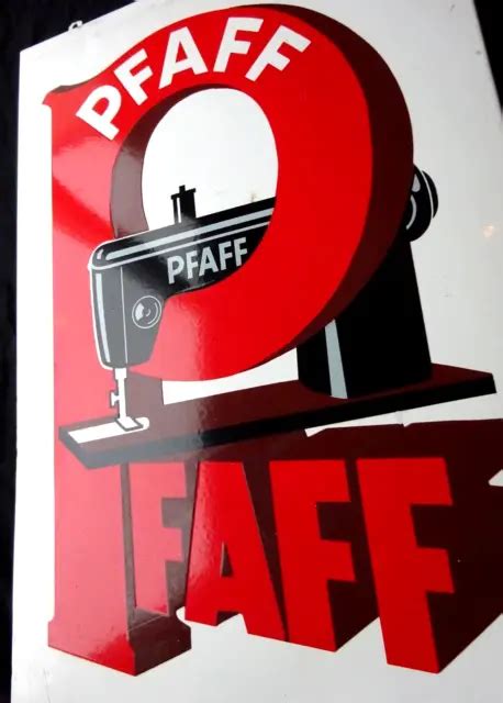 PFAFF GRANDE PLAQUE émaillée ancienne Machine à coudre Beau Graphisme