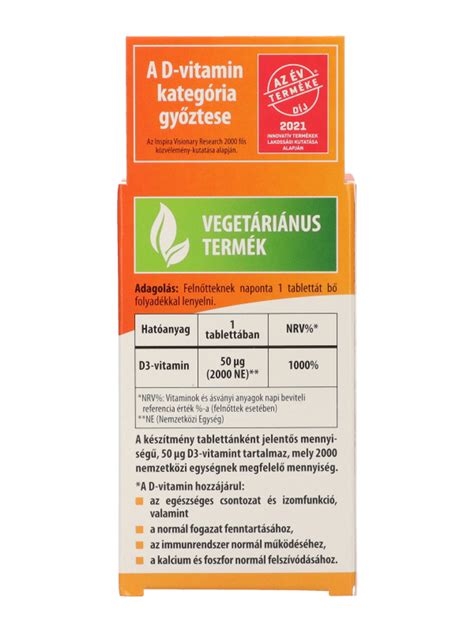 Bioco D3 Vitamin 2000 Ne Tabletta 100 Db