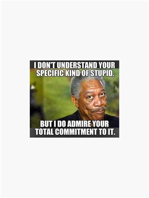 "i don't admire your specific kind of stupid morgan freeman meme ...