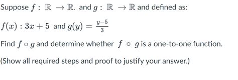 Solved Suppose F R → R And G Rr And Defined As F X 3x