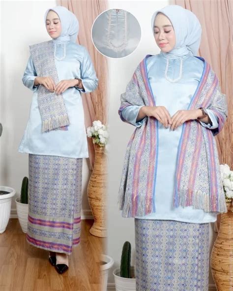 Baju Kurung Dengan Selendang Selendang Bahu Glam Penambah Seri Shopee