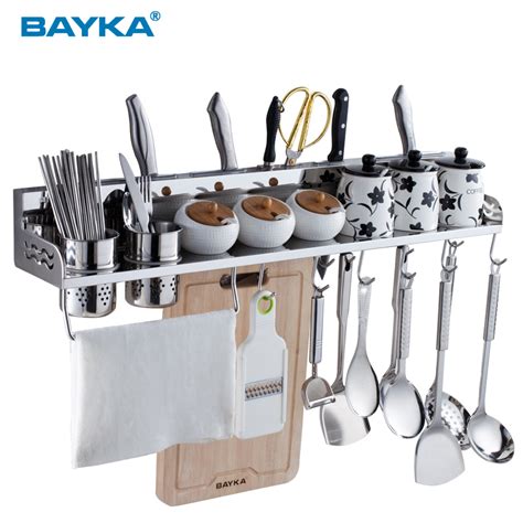 Sallei 304 stainless steel kitchen tool holder shelf storage products ...