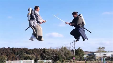 Samurai Sword Fight in Midair with (Real?) Jetpacks - Nerdist