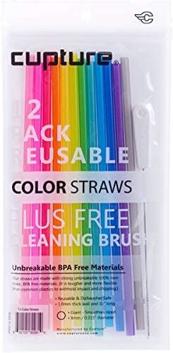 Amazon Subang Pack Reusable Straws Bpa Free Colorful Hard