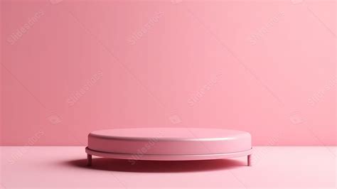 D Rendering Of Product Showcase Pink D Podium On A Vibrant Pink