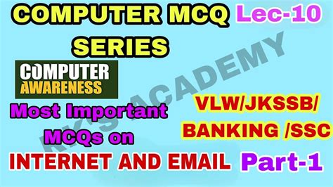 COMPUTER MCQ SERIES LEC 10 Part 1 VLW JKSSB FAA SSC Jkssb Vlw