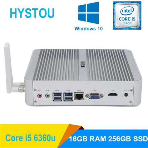 Hystou FMP03B Fanless Mini PC DDR4 RAM 32GB Max Skylake Intel Core I5