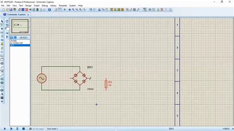 Full Wave Rectifier By Using Bridge In Proteus Youtube