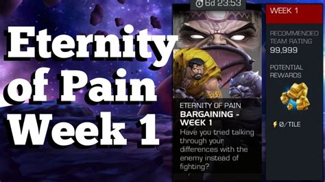 Eternity Of Pain Week 1 Mcoc New Pain Live Marvel Contest Of