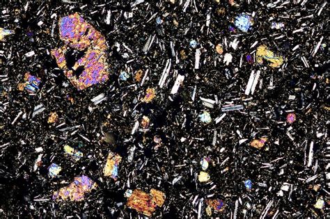 Basalt Thin Section Polarised LM Stock Image C007 2393 Science