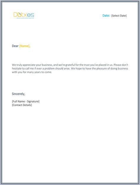 Thank You For Your Support Letter Best Sample Letters You Should Send