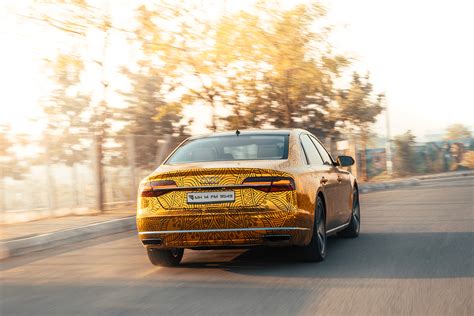 Audi A8l With Gold Chrome Wrap On Behance