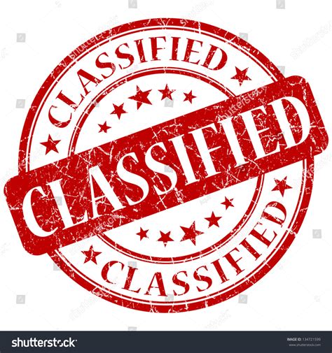 Classified Stamp Stock Illustration 134721599 Shutterstock