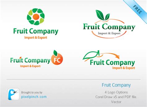 Fruit Company Logo Template - Free | PixelPinch - Abhash Bikram Thapa