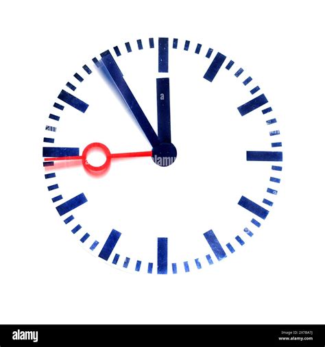 Clock Indicating Five To Twelve Stock Photo Alamy