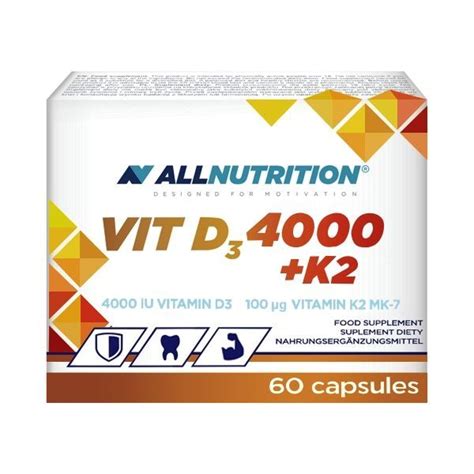 VIT D3 4000 K2 kapsułki x 60 szt AllNutrition Witamina D Na