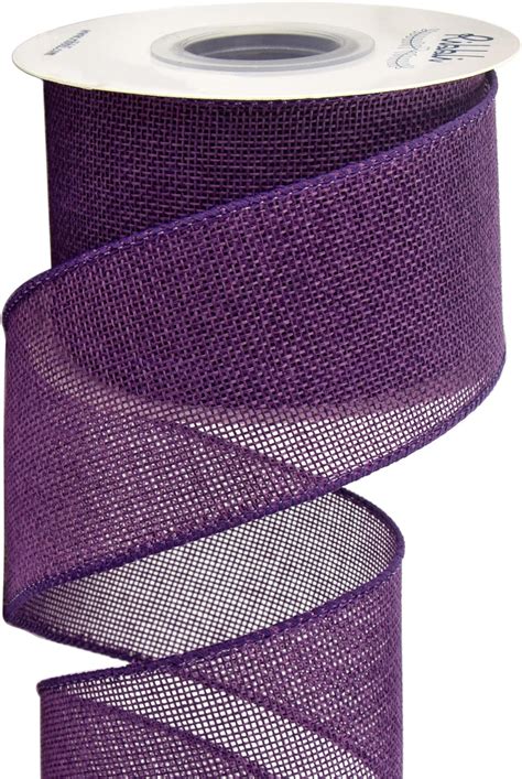 Amazon Ribbli Dark Purple Burlap Wired Ribbon Inch X