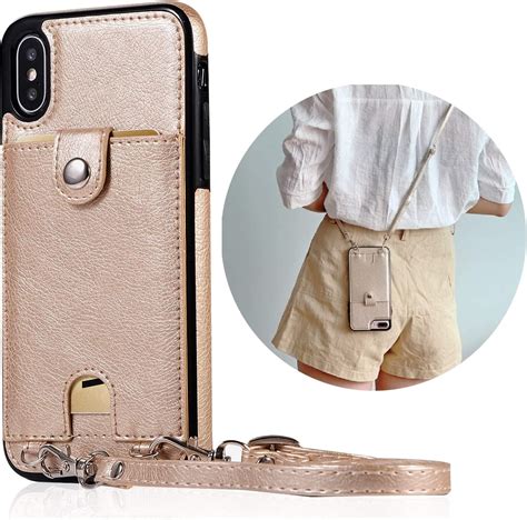 Amazon Jaorty Pu Leather Wallet Case For Iphone Xs Max Necklace