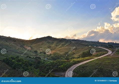 Landscape of Phu Thap Boek Mountain at Sunset Stock Image - Image of ...