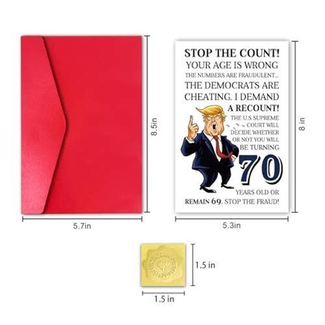 Trump Funny 70th Birthday Card For Man Husband Hilarious 70 Years Old