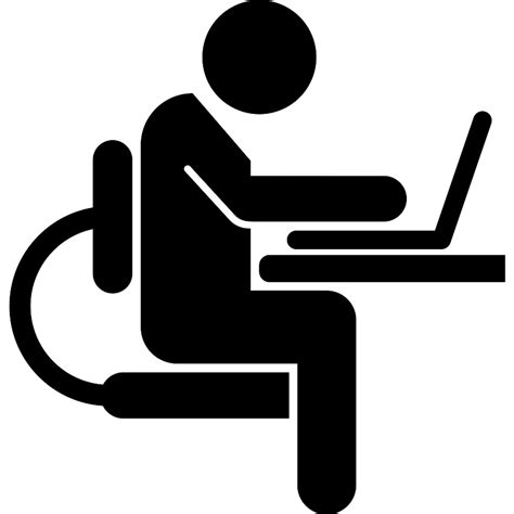 Computer Worker On Frontal View Vector SVG Icon SVG Repo Free SVG Icons