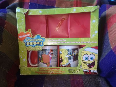 Spongebob Hot Cocoa Mug Set Money Raised Will Help A Four Year Etsy