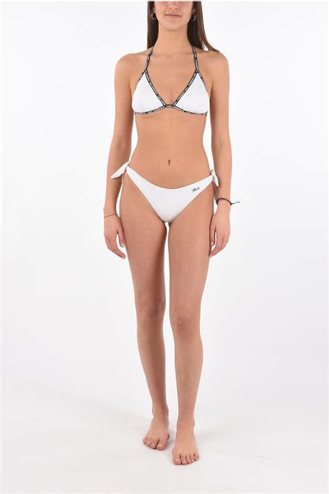 Karl Lagerfeld Top Bikini A Triangolo Con Banda Logata Donna Glamood