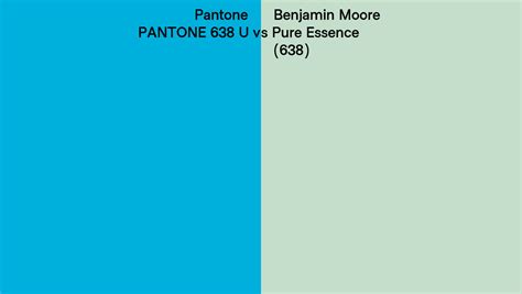 Pantone 638 U Vs Benjamin Moore Pure Essence 638 Side By Side Comparison