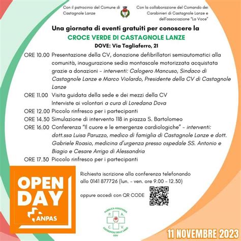 Presentato Il Programma Dell Open Day Della Croce Verde Di Asti