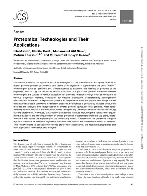 Proteomics - Technologies and Their Applications | PDF | Proteomics | Proteins