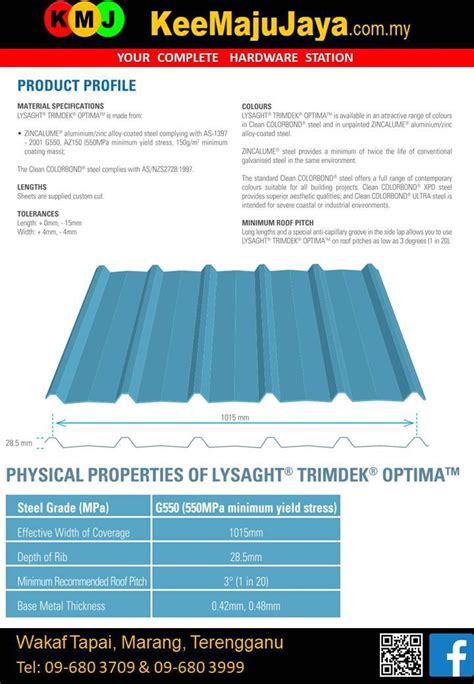 Lysaght Trimdek Optima Building Materials Online