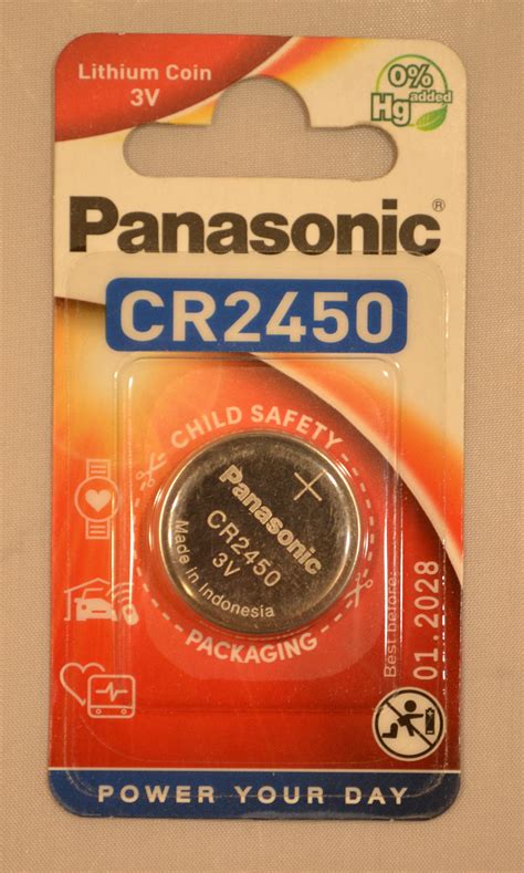 Panasonic Lithium Cr2450 3v Coin Cell Battery