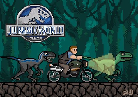 Pixel Jeff Chris Pratt Pixel Art Movies Jurassic World