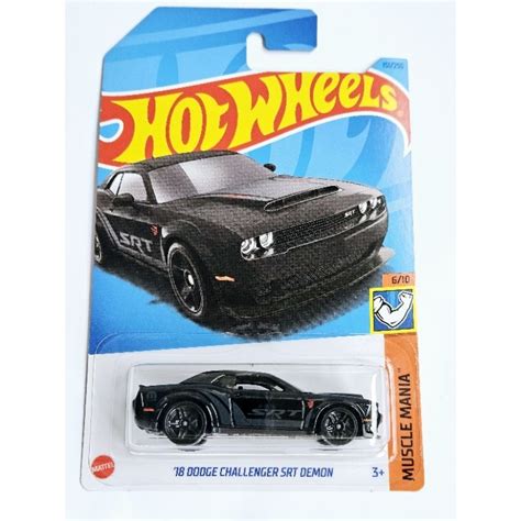 Hot Wheels 18 Dodge Challenger SRT Demon Lote B 2024 Shopee Brasil